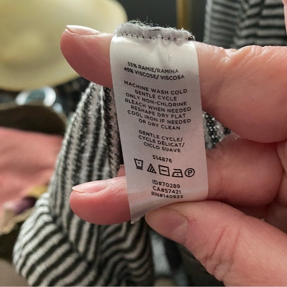 The Loft Thin Knit striped plus size duster cardigan. Sage green & cream. - Picture 13 of 13